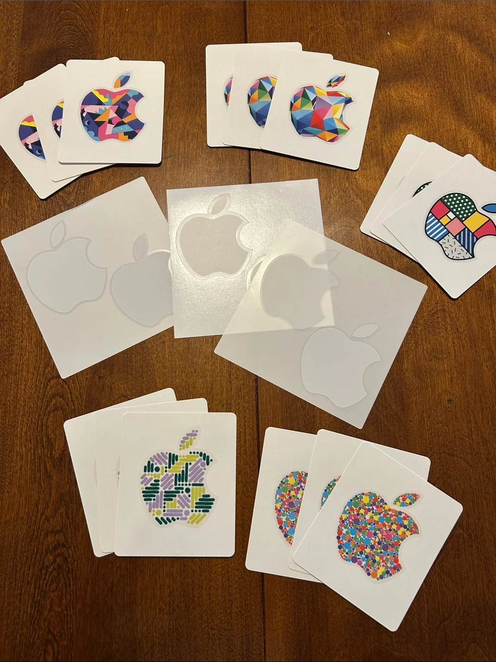 Apple Multicolor and White Logo Sticker Set (21) New
